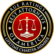 Rue Ratings: Best Attorneys of America - Lifetime Charter Member Rue Ratings: Best Attorneys of America - Lifetime Charter Member