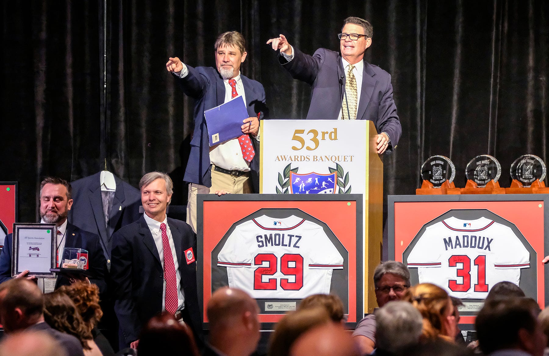 Award Banquet With Signed Baseball Jerseys