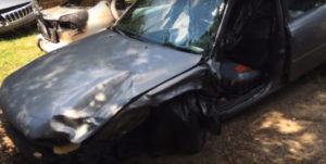 Boyd's Car damaged in the accident