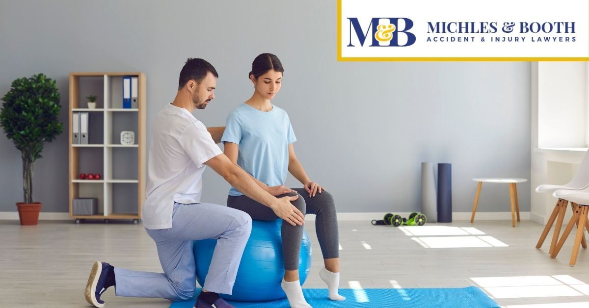 Patient in physical therapy