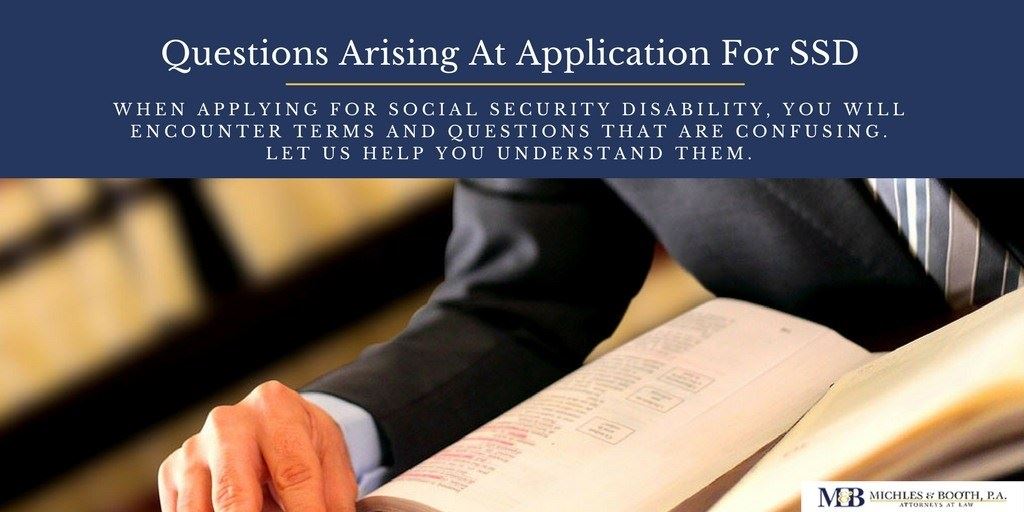 Questions arising at application for SSD